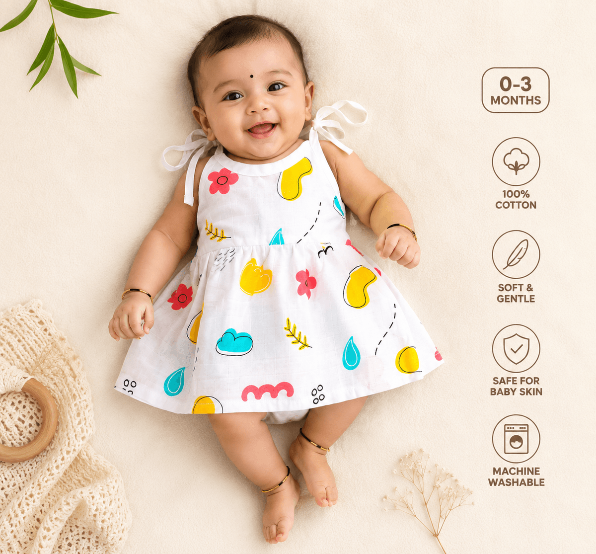 Muslin Cotton Knotty Frocks Pack of 2 thumbnail 2